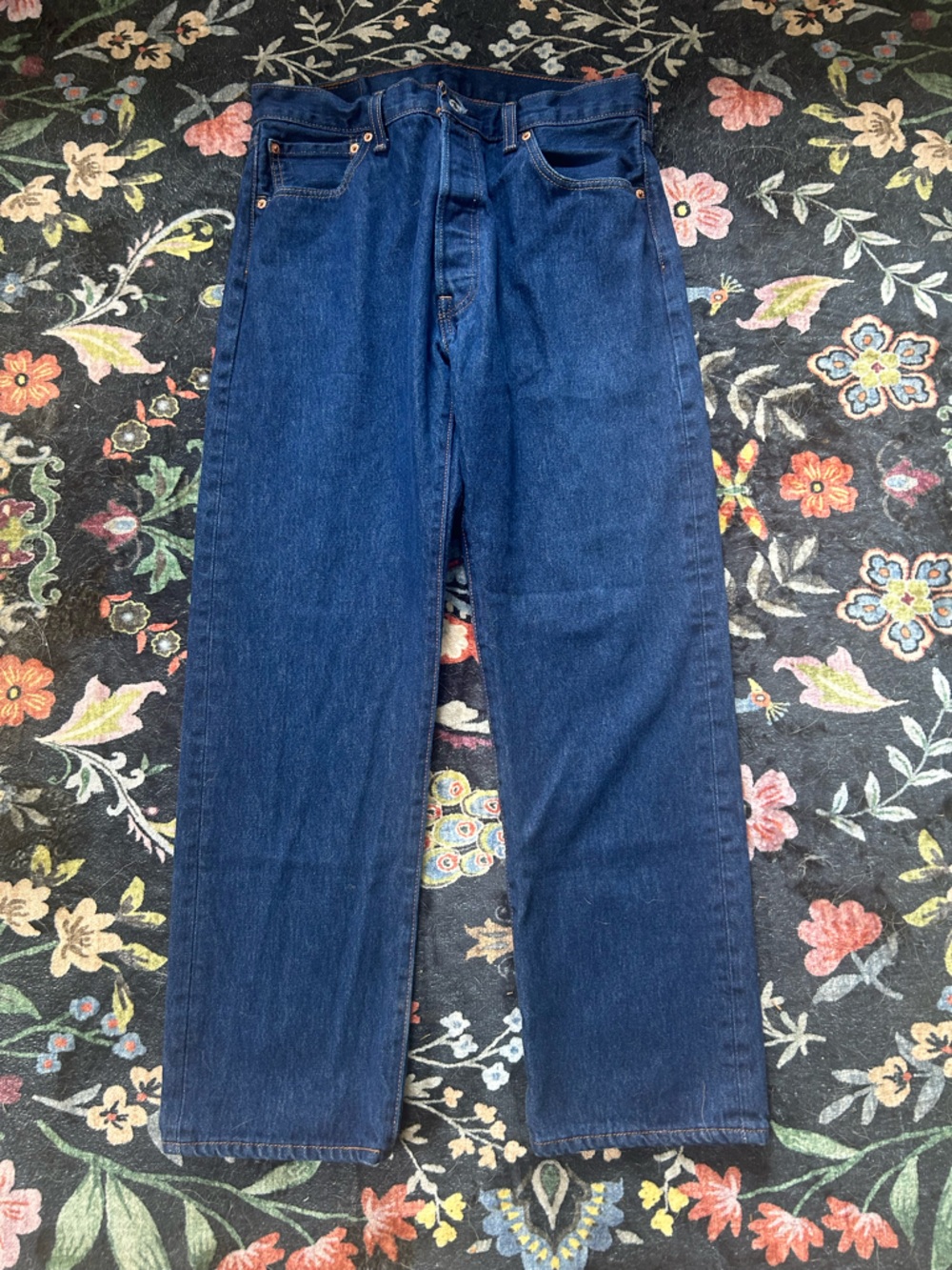 Levi’s Shrink-to-Fit rigid denim (32x30) tagged as 35x32